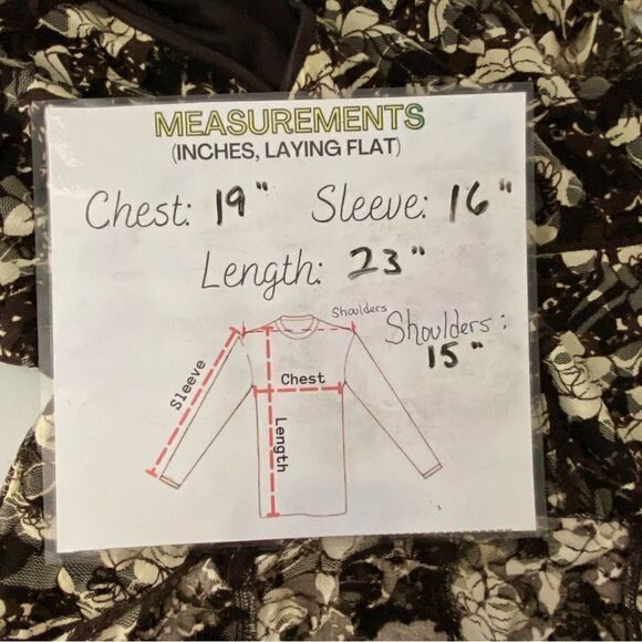 Black & Cream Floral Y2K Babydoll Mesh Top L Fairy Whimsigoth Dark CottageCore - Picture 4 of 13